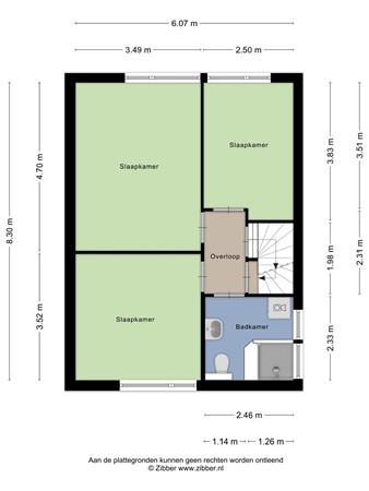 Floorplan - Mozartlaan 51, 5283 KB Boxtel